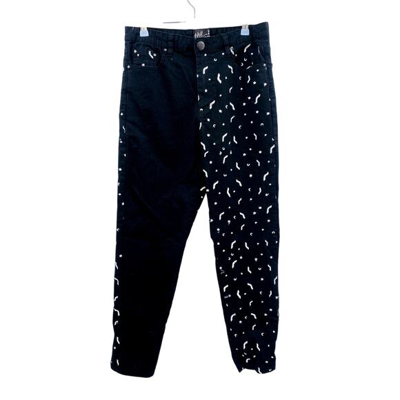 Hell Bunny Bats Black Embroidered Skinny jeans - Picture 1 of 4